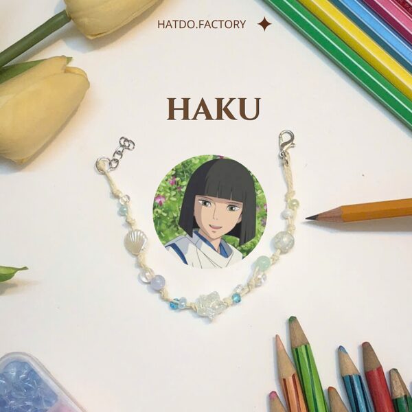 Ghibli Bead Bracelet – Dopamine Colors with Star and Cloud Patterns 
