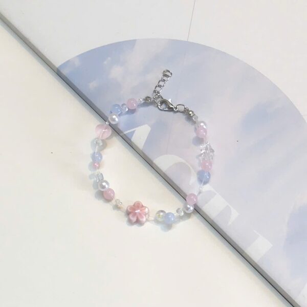 Handmade Ceramic Bead Bracelet – Dopamine Colors with Star and Cloud Patterns for Women